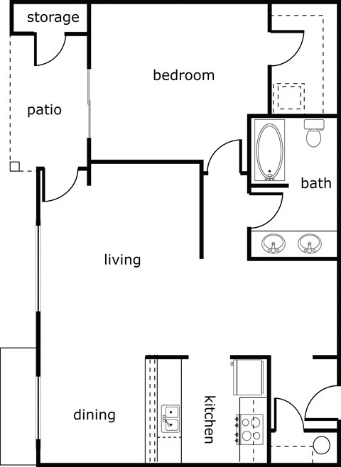 Village at Southern Crossing 1 bed 1 bath 812